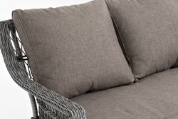 "Гранд Латте" диван трехместный из искусственного ротанга, цвет графит