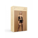 Боди-комбинезон ажурный Le Frivole Impulse, топ с юбкой и чулками, S-XXL