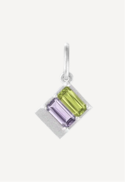 Подвес из серебра "Лавандовые поля"