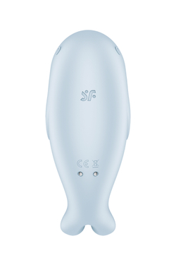 Вакуумный стимулятор клитора с вибрацией Satisfyer Seal You Soon, силикон, голубой, 11 см