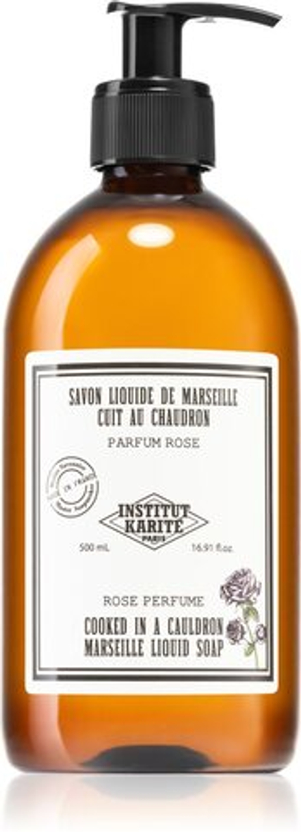 Institut Karite Paris Rose Mademoiselle Marseille Liquid Soap - жидкое мыло для рук /   500  ml  / GTIN 3760091909671