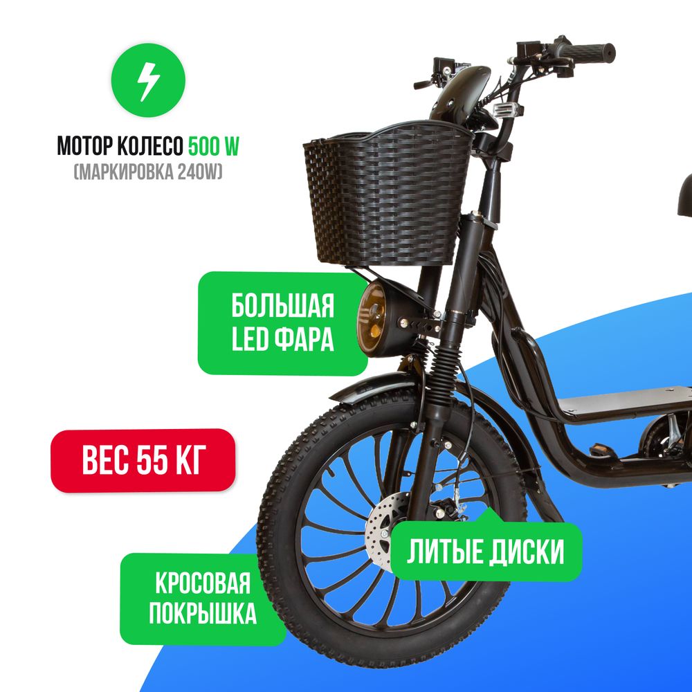 Электровелосипед IKINGI MONSTER 20D (60V/23AH) фото №4