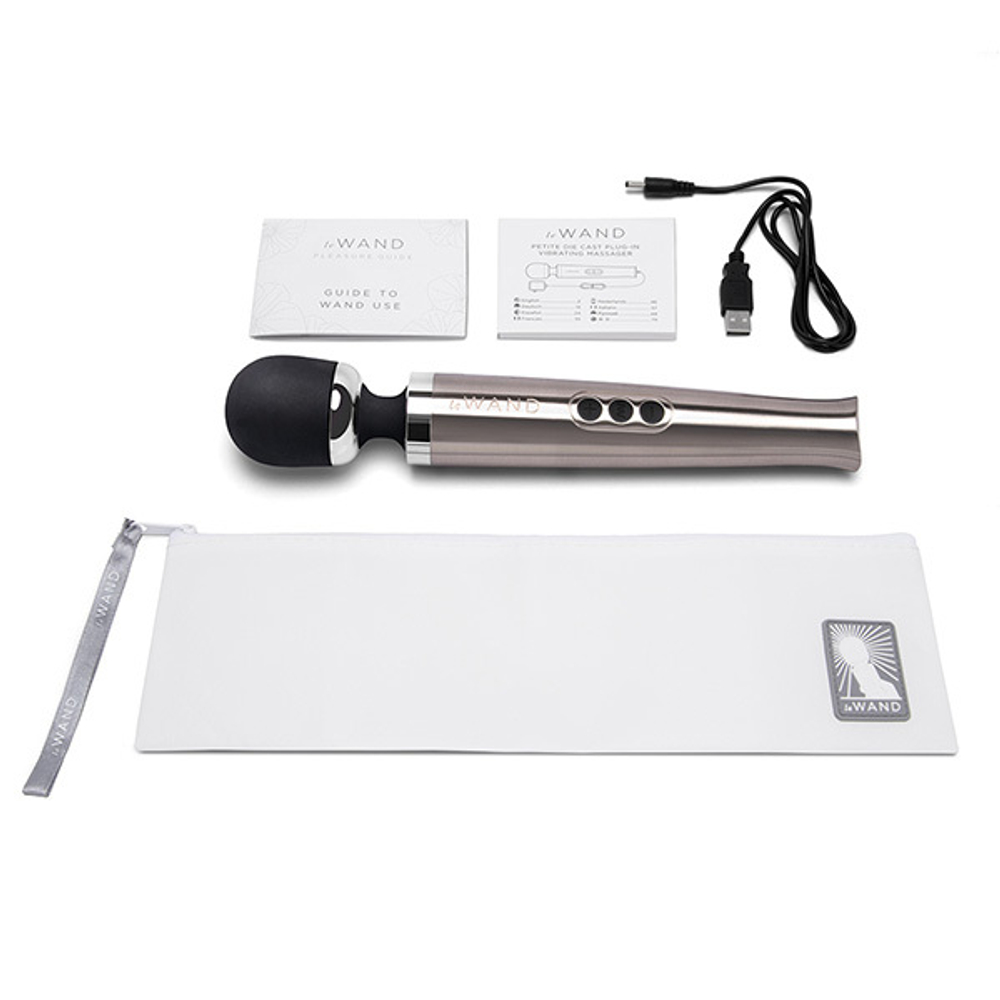 Вибромассажер литой люкс-ванд серебро 29см Le Wand Die Cast LW-051-SLV