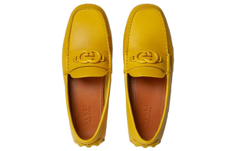 GUCCI Interlocking Casual Shoes Men"s Yellow