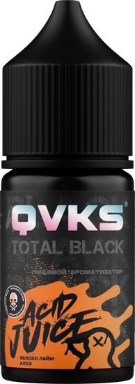 Ароматизатор QVKS TOTAL BLACK Яблоко Лайм Алоэ