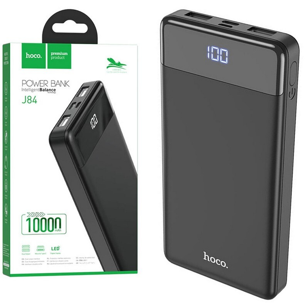 Портативный аккумулятор HOCO J84 10000 mAh (черный)