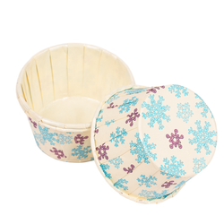 Формы бумажные с ламинацией «Маффин» 50х40 мм (Снегопад) 100 шт