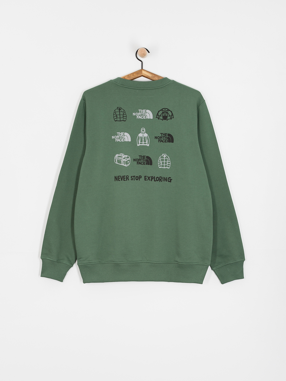 Свитшот The North Face Outdoor Graphic зеленый