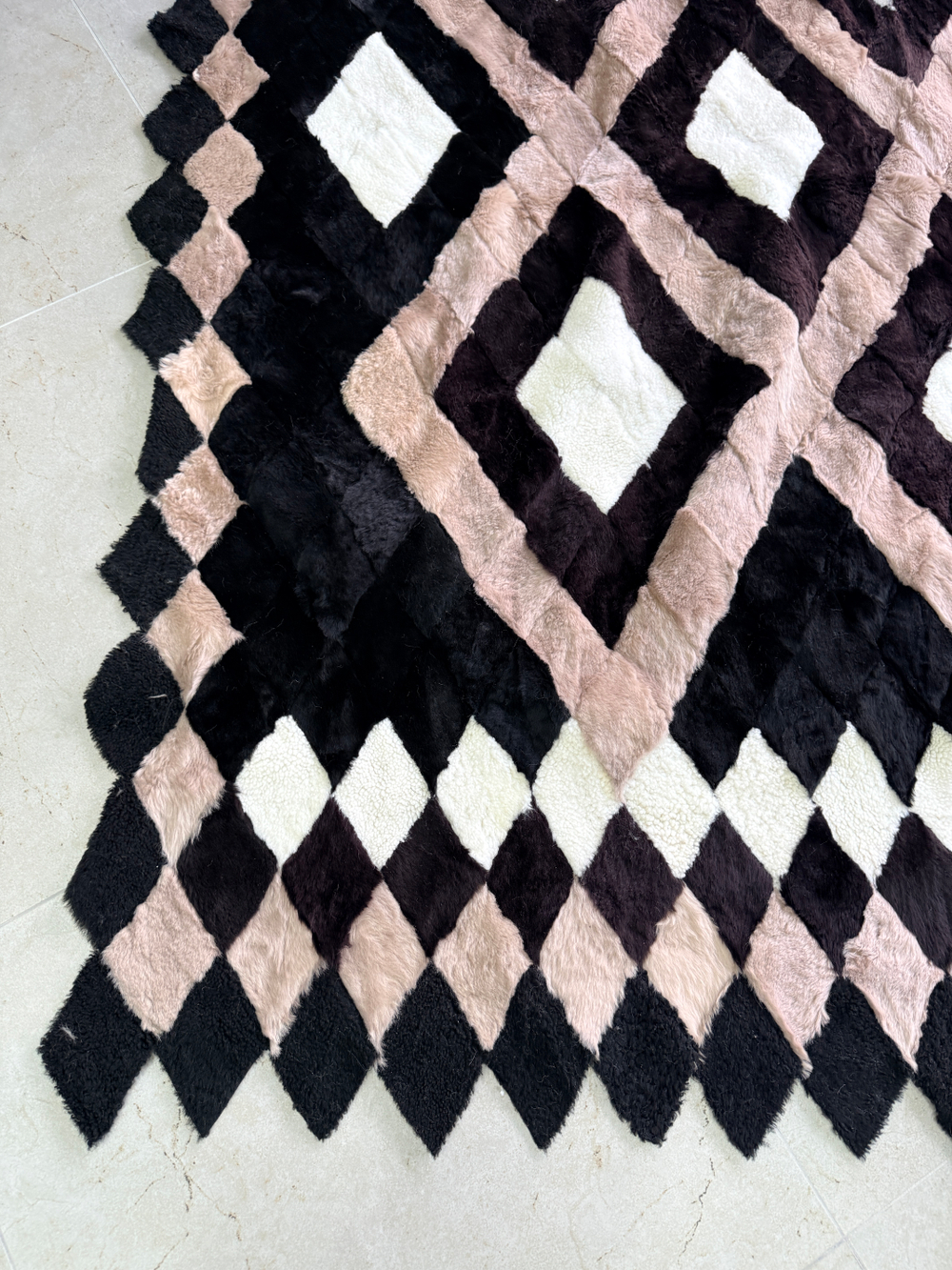 Покрывало меховое ковер из шкуры овчины