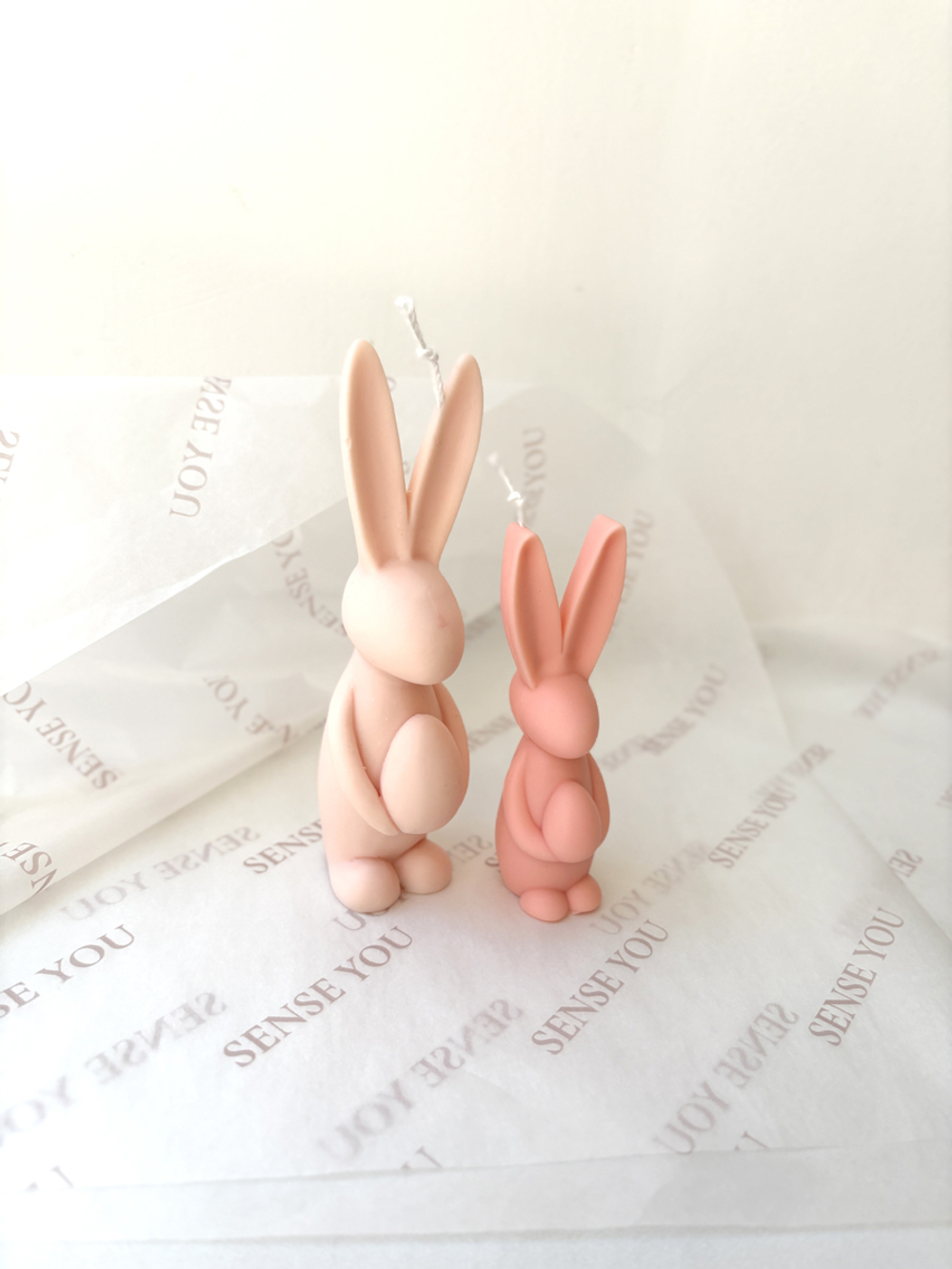 Свечи «Пасхальные зайчики», композиция из 2 фигурок