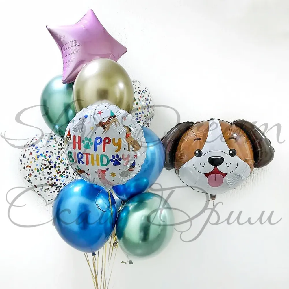 Композиция из шаров ДР собачки