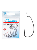 Крючки офсетные Gamakatsu Worm OFFSET EWG HOOKS BLACK размер 1/0 (упк.6шт.)