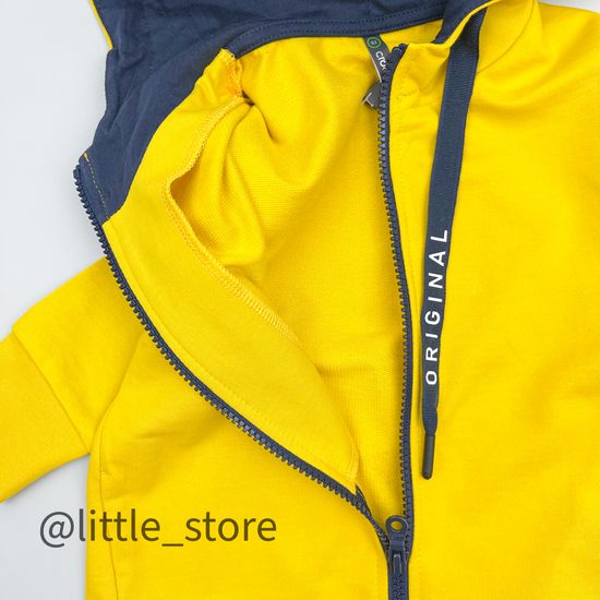 Толстовка из футера на молнии "Морской бриз" горчица