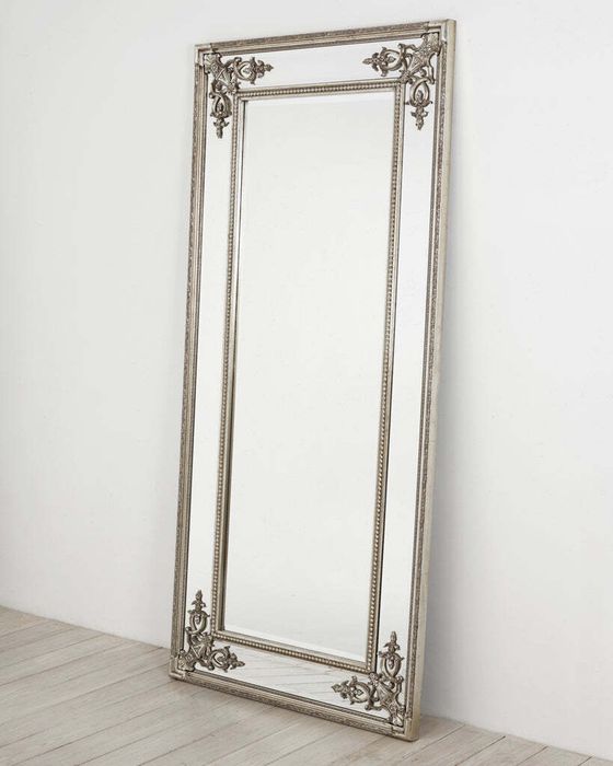 Серебряное напольное зеркало Венето Louvre Home LH143S