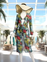 купальник раздельный 3 в 1 туника-халат пляжный