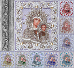 Принт-ЖС5 Ткань с нанесенной авторской схемой Богородица Казанская