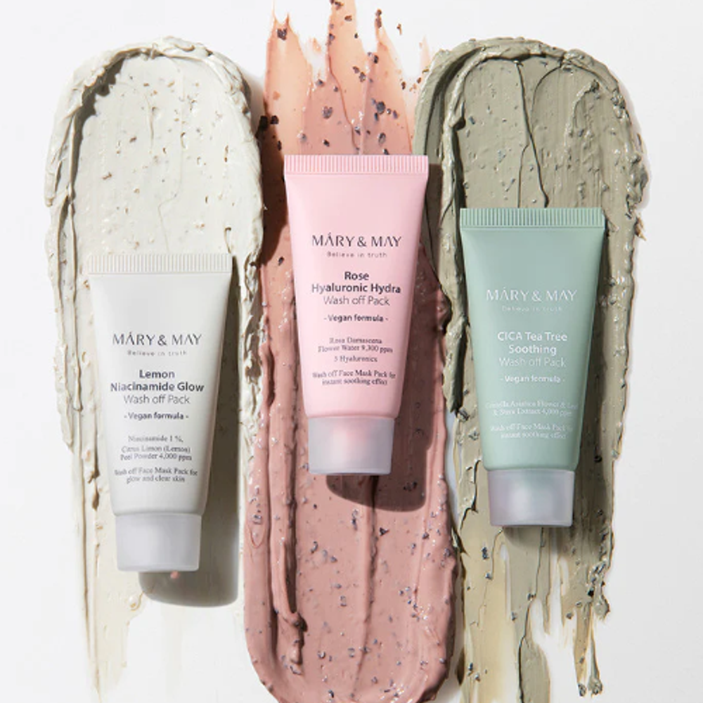 Глиняная маска для сияния кожи Mary&May Lemon Niacinamide Glow Wash Off Pack