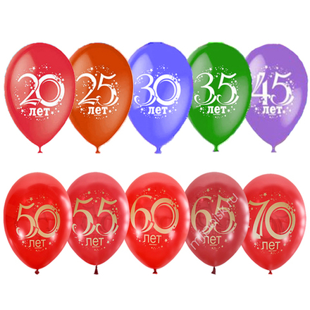 Шар с рисунком "Цифра юбилейная"