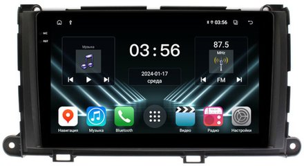 Магнитола для Toyota Sienna 3 2010-2014 - FarCar DX3006M монитор 9.5" IPS на Android 13, 4+64Гб, CarPlay