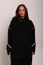 Джемпер с кантами из джерси