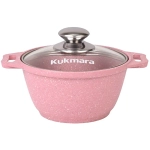 Кастрюля 1л «Trendy style» (rose) со стеклянной крышкой к11tsr