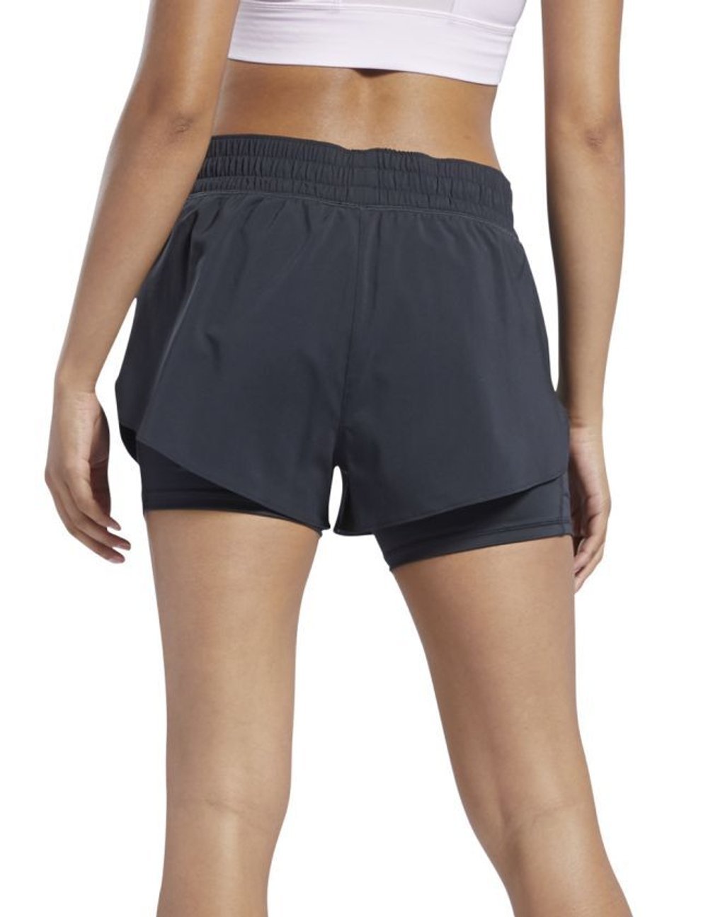 Женские Шорты теннисные Reebok Workout Run 2in1 Short W - black