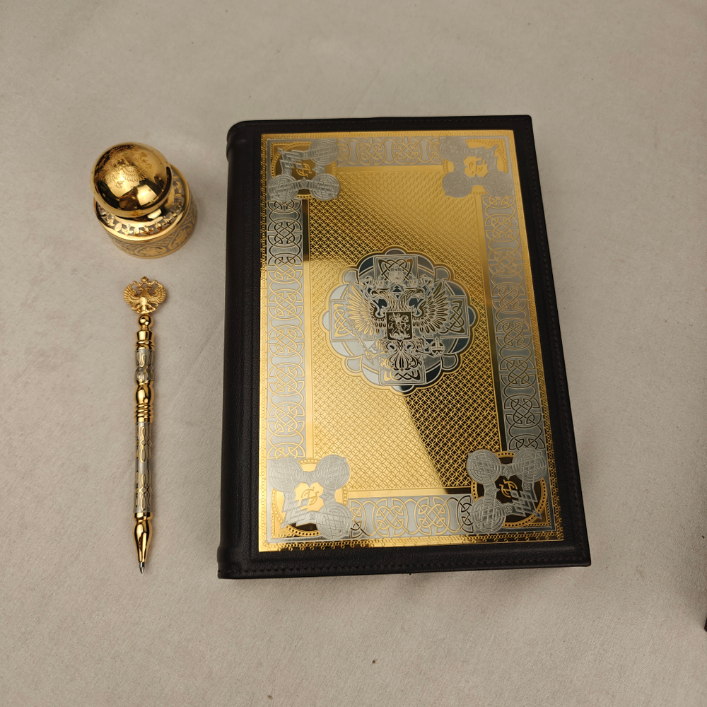 Бизнес-набор подарочный для руководителя "Гербовый №1" в футляре