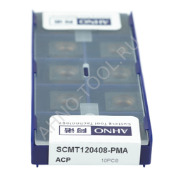 Пластина твердосплавная ISO SCMT120408-PMA ACP10E AHNO по стали, чистовая