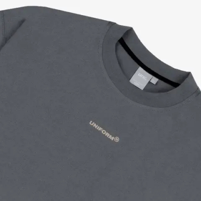 Футболка UNIFORM Heavy minilogo графит/бежевый