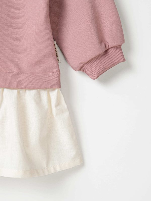 Платье с хлопковой юбкой 