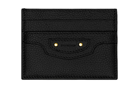 Balenciaga Cow Leather Card Holder Women"s Black