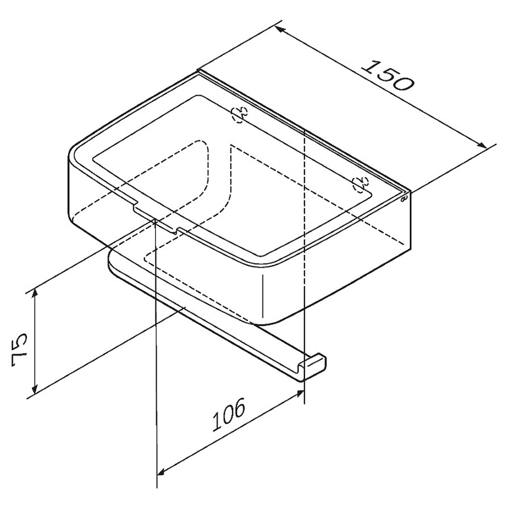 Держатель для туалетной бумаги AM.PM Inspire 2.0 A50A341500 с полкой с контейнером Хром