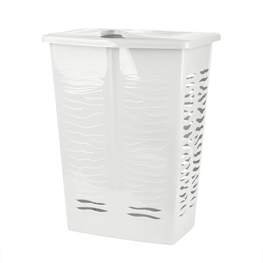Корзина для белья Keeplex Regular с откидной крышкой 42л 39,8х29,9х53,7см белое облако