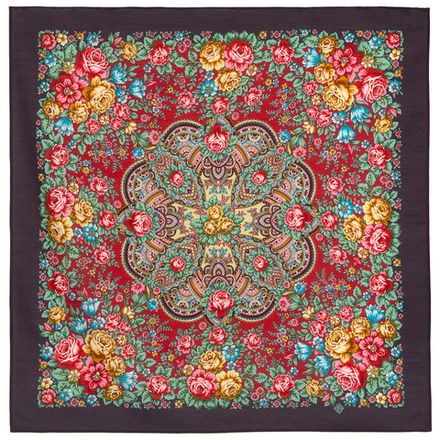 Павловопосадский платок Цветочная нимфа 1831-15