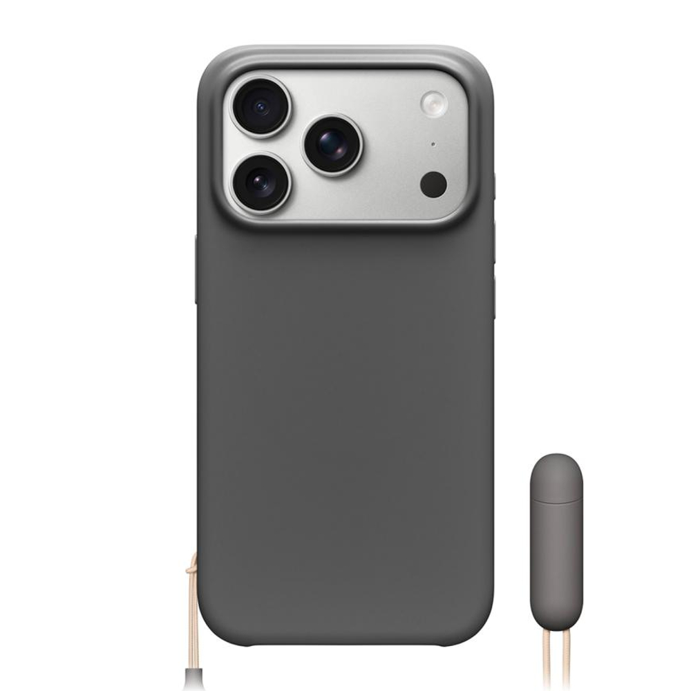 Пластиковый чехол MagSafe с ремешком-подставкой Beats Kickstand Case для iPhone 17 Pro Тонкий матовый гибридный поликарбонатный чехол с сенсорной накладкой для Контроллера камеры и съёмным ремешком