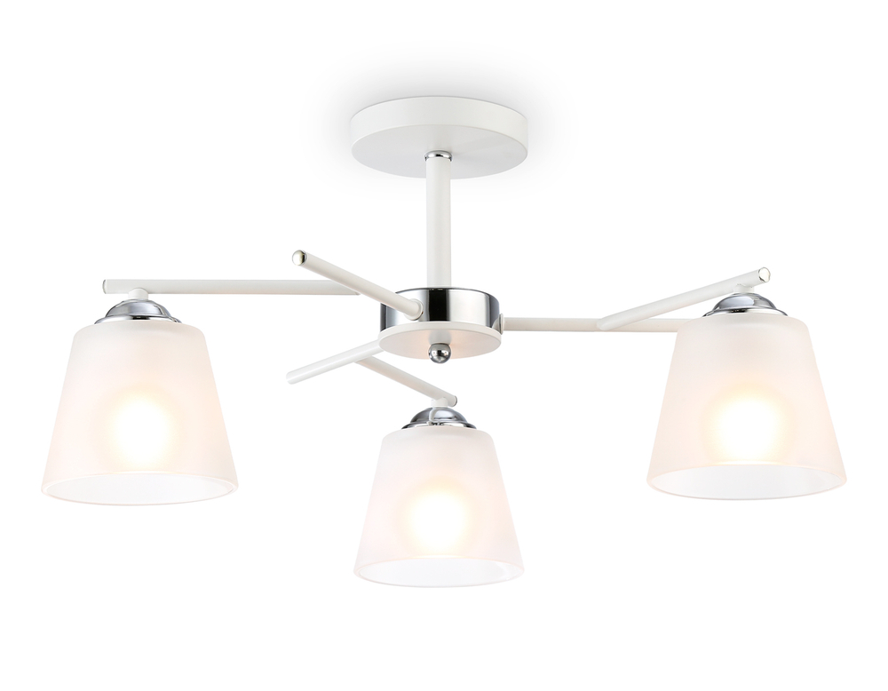 Светильник подвесной TR303202/3 WH/CH/FR белый/хром/белый матовый E27*3 max 60W D550*260