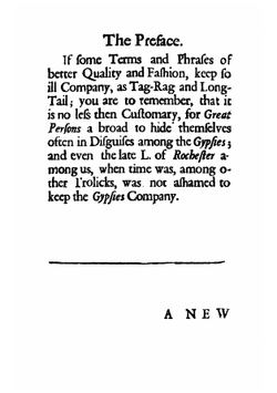 A new dictionary of the terms ancient and modern of the canting crew | B E Gent