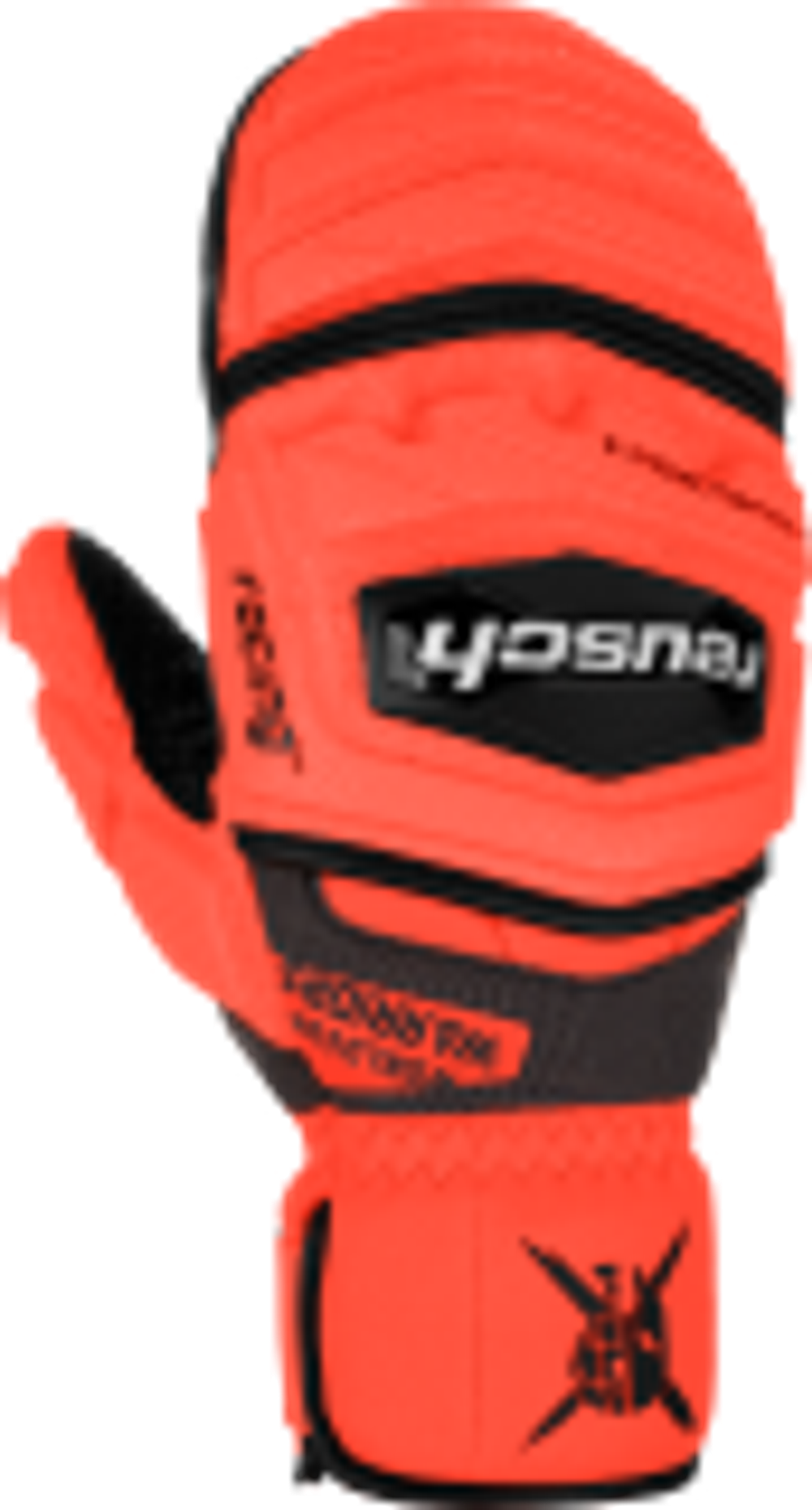 REUSCH варежки горнолыжные 6211411_7809 Warrior GS Mitten Black/Fluo Red