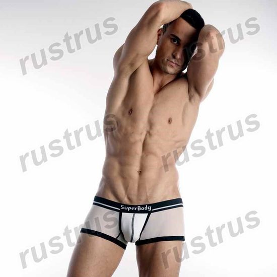 Мужские трусы хипсы белые Superbody