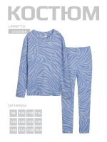 Голубой костюм для девочки на осень