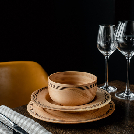 Набор посуды из кедра Art of Siberia серии Панада TN66