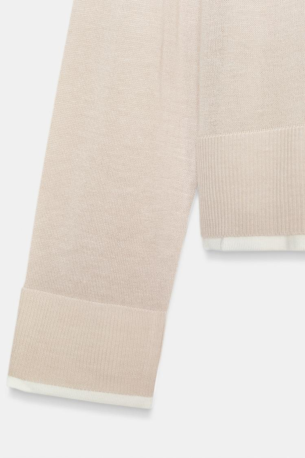 ZARA ТРИКОТАЖНЫЙ ДЖЕМПЕР, ПЕСОЧНЫЙ