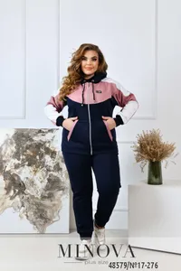 Костюм 17-276-синий-пудровый Minova