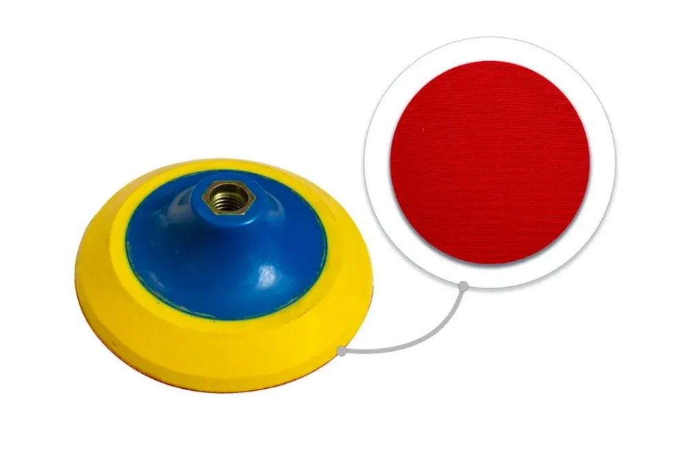 Тарелка опорная с Velcro фиксацией для УШМ (125мм, М14) Forsage F-PSD125P