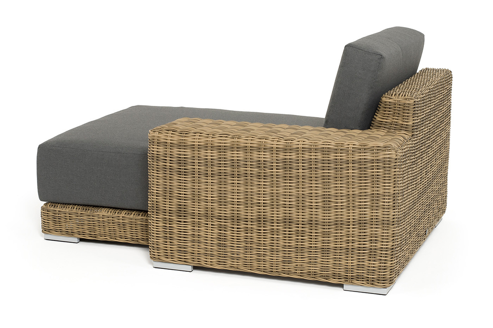 "Капри" кушетка из искусственного ротанга, цвет соломенный