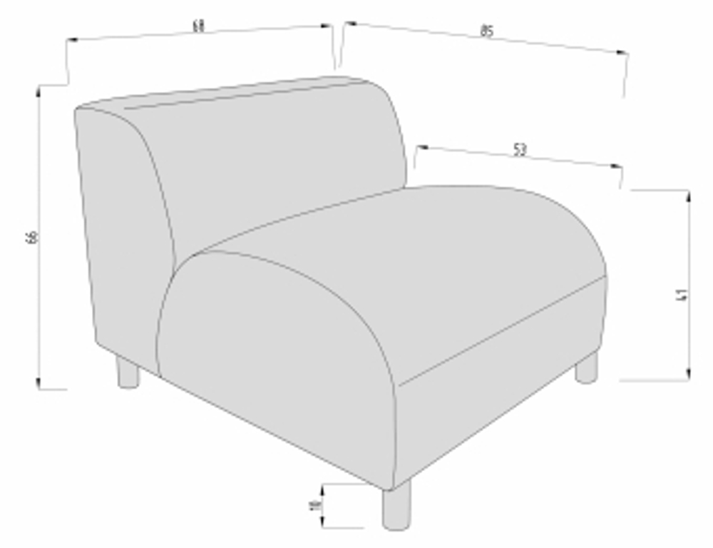 Секция Офис Комфорт одноместная