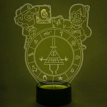 3D лампа Гравити Фолз герои