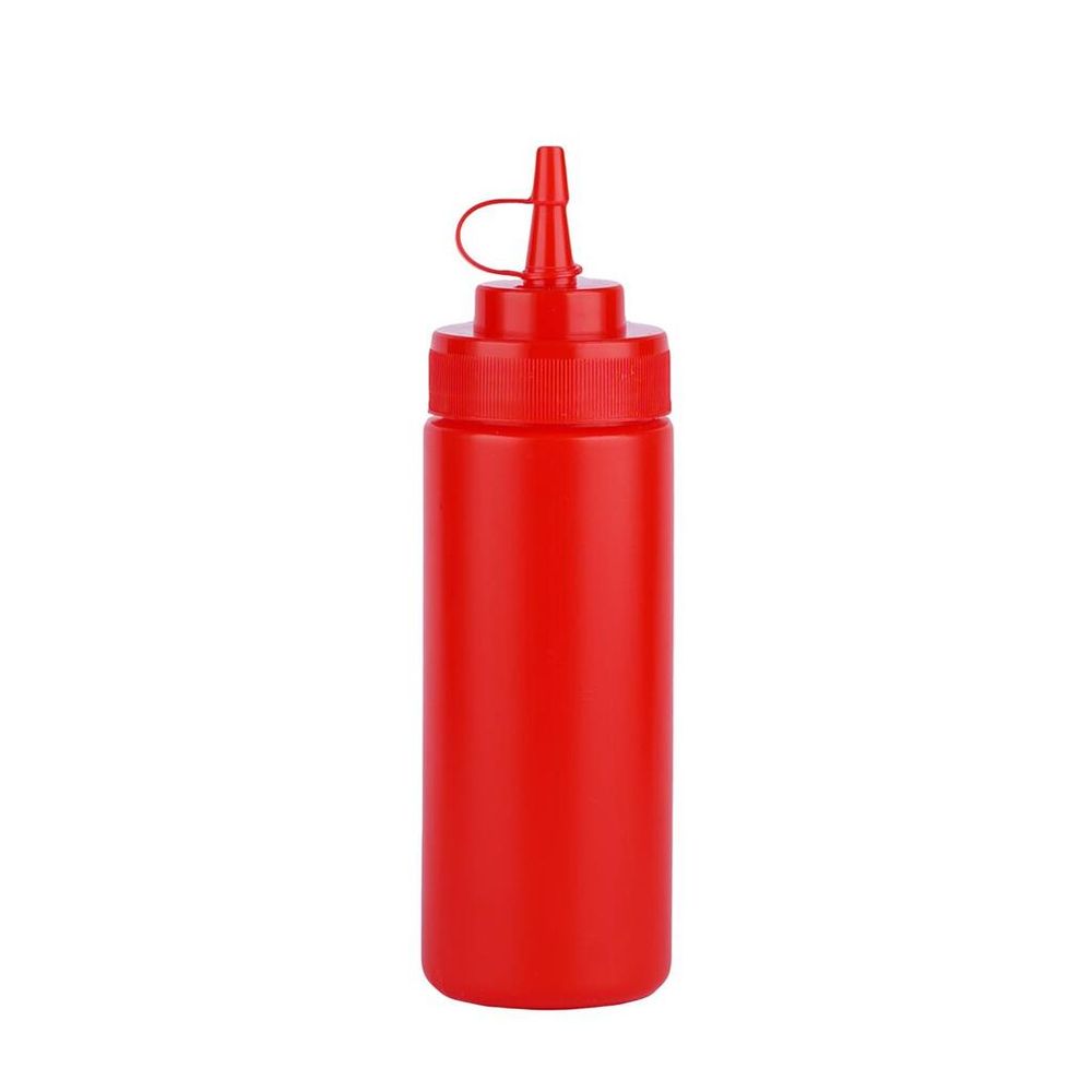 Емкость для соуса диспенсер 350 мл красная d 5,9 см h20 см пластик P.L. Proff Cuisine