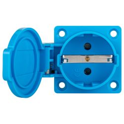 Розетка ЭРА R(PAN)-16-2P-PE-IP54 панельная скрытая с крышкой 112 2Р+PЕ 16А 220В IP54 | Силовые разъёмы