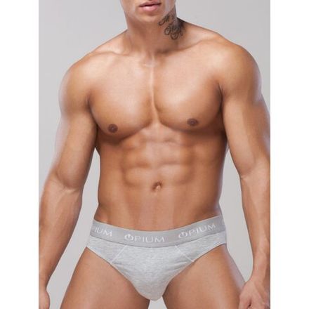 Мужские трусы слипы серые Opium R14T